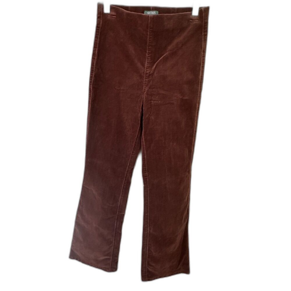 Wild Fable Target Burnt Orange High Waisted Elastic Corduroy Pants Women's Sz XS